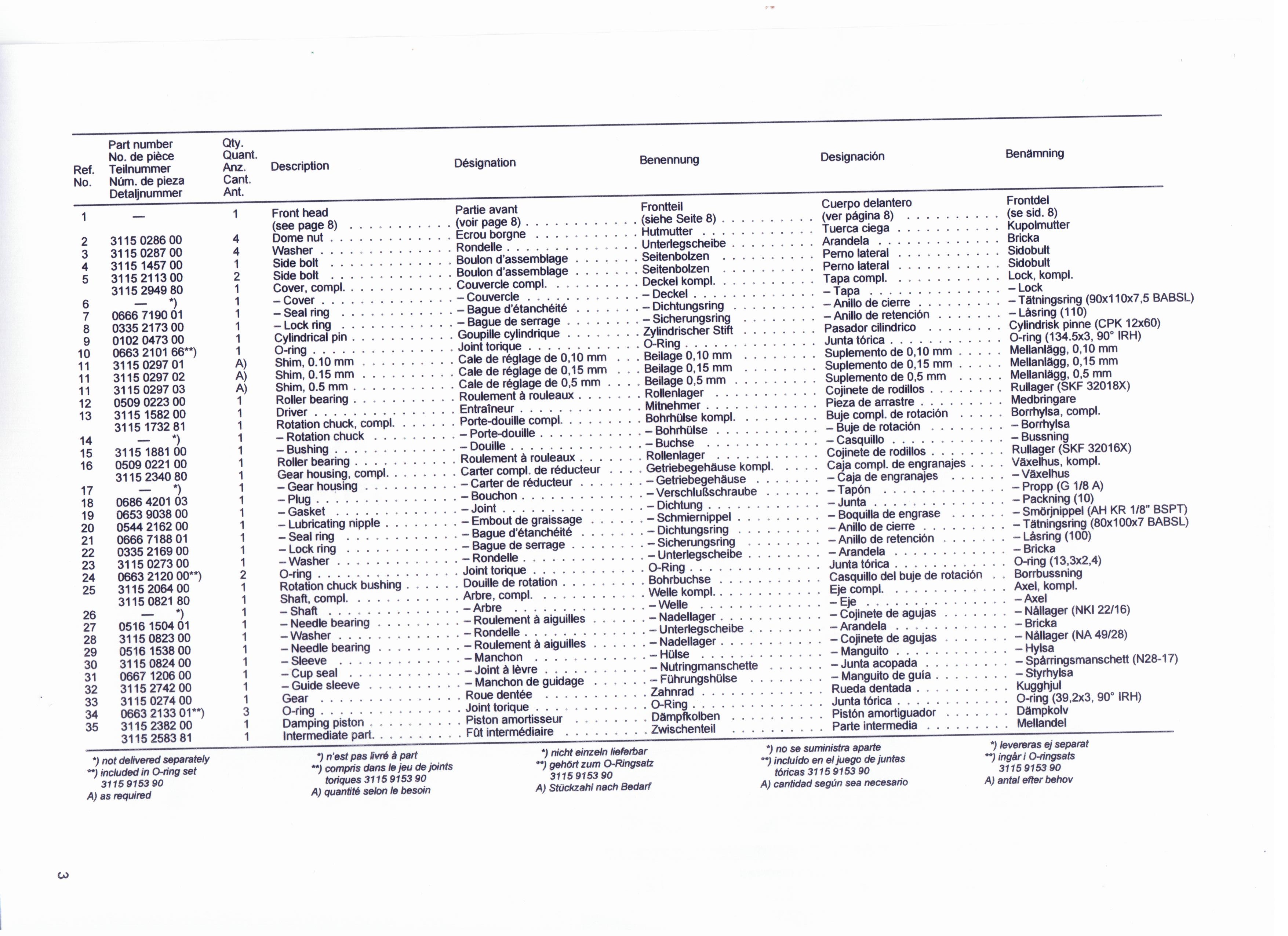 SPARE PARTS COP1838 Used-17952007