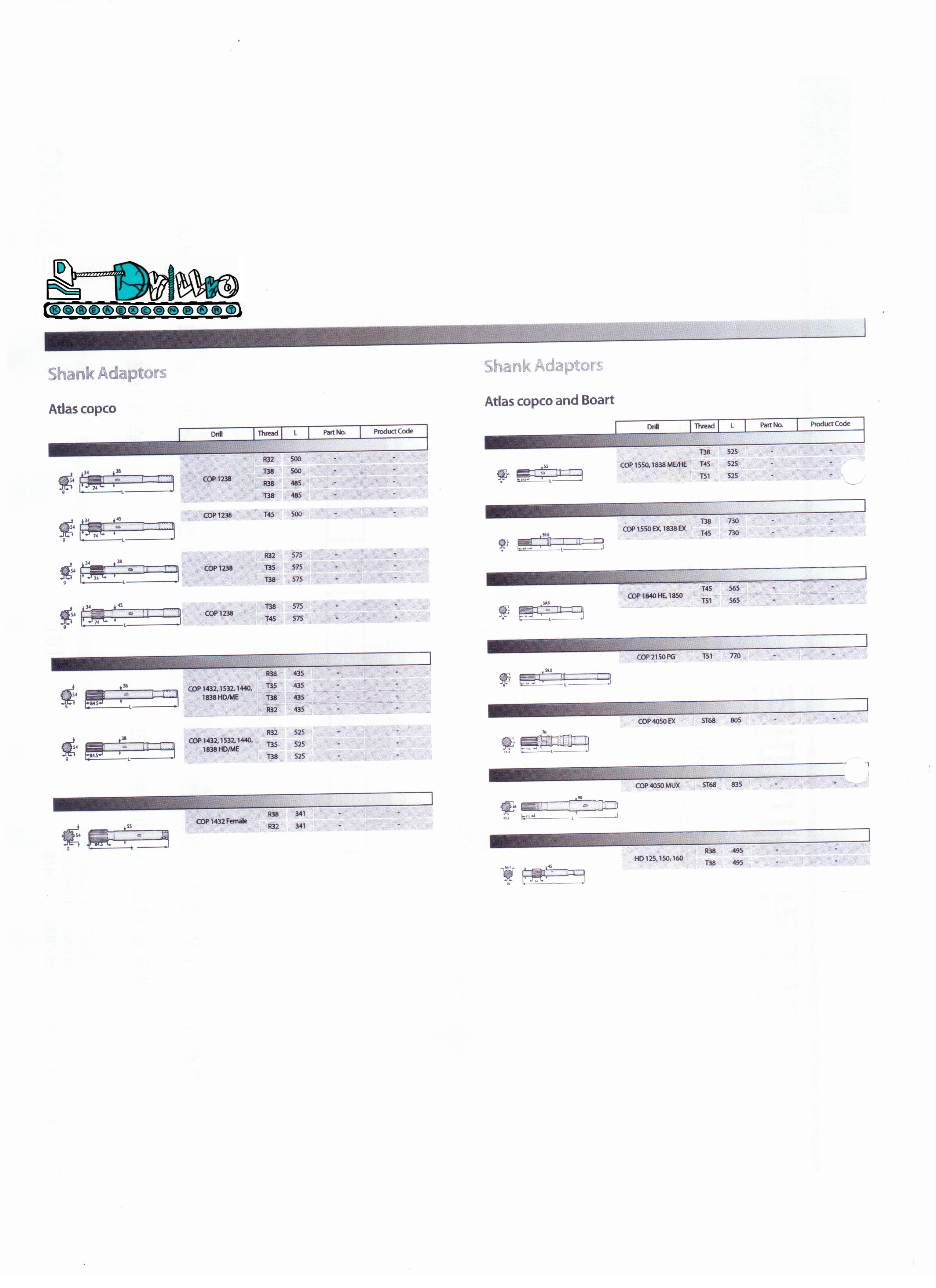 SPARE PARTS SHANK ADAPTER Used-17952031
