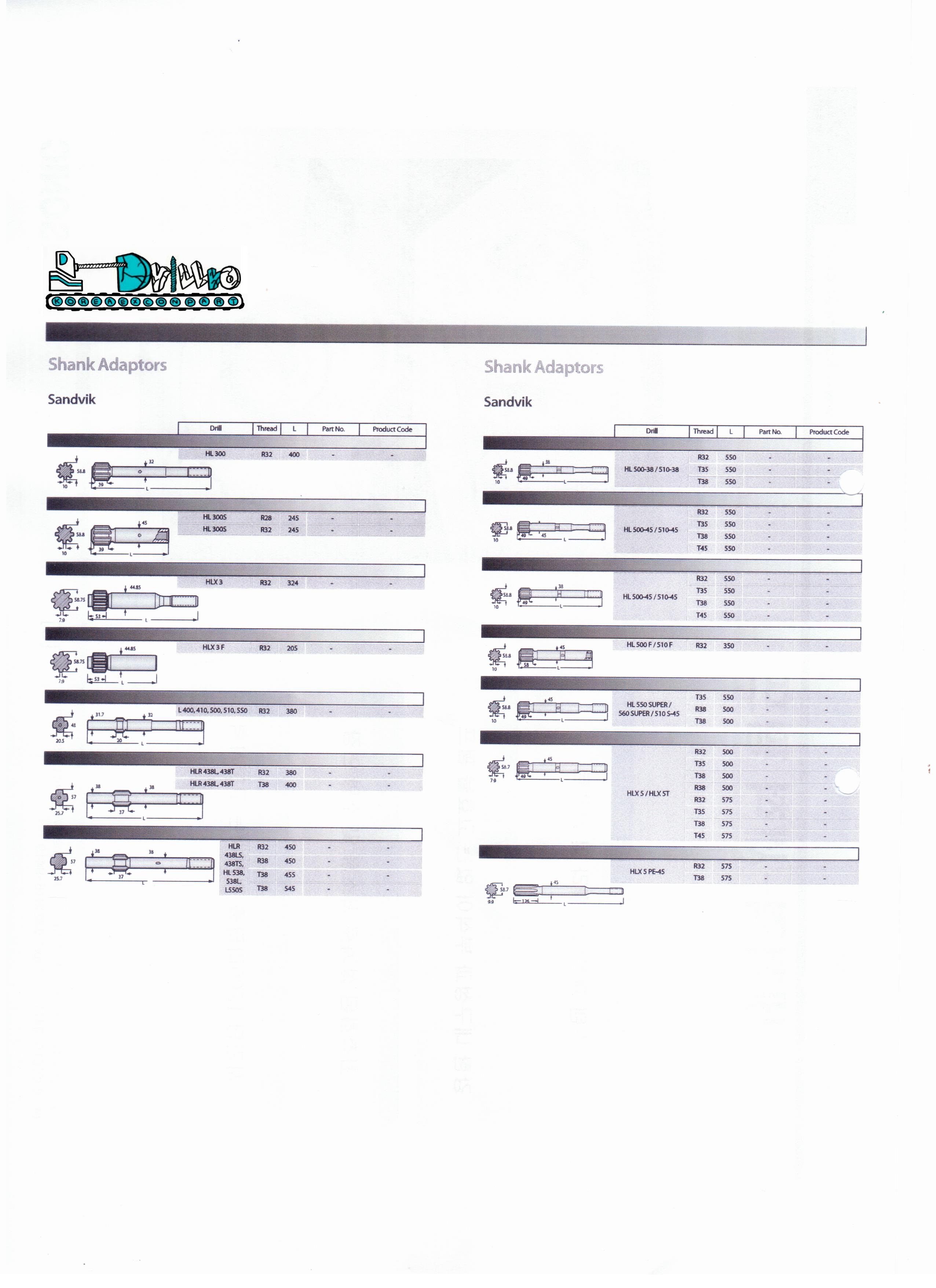 SPARE PARTS SHANK ADAPTER Used-17952033