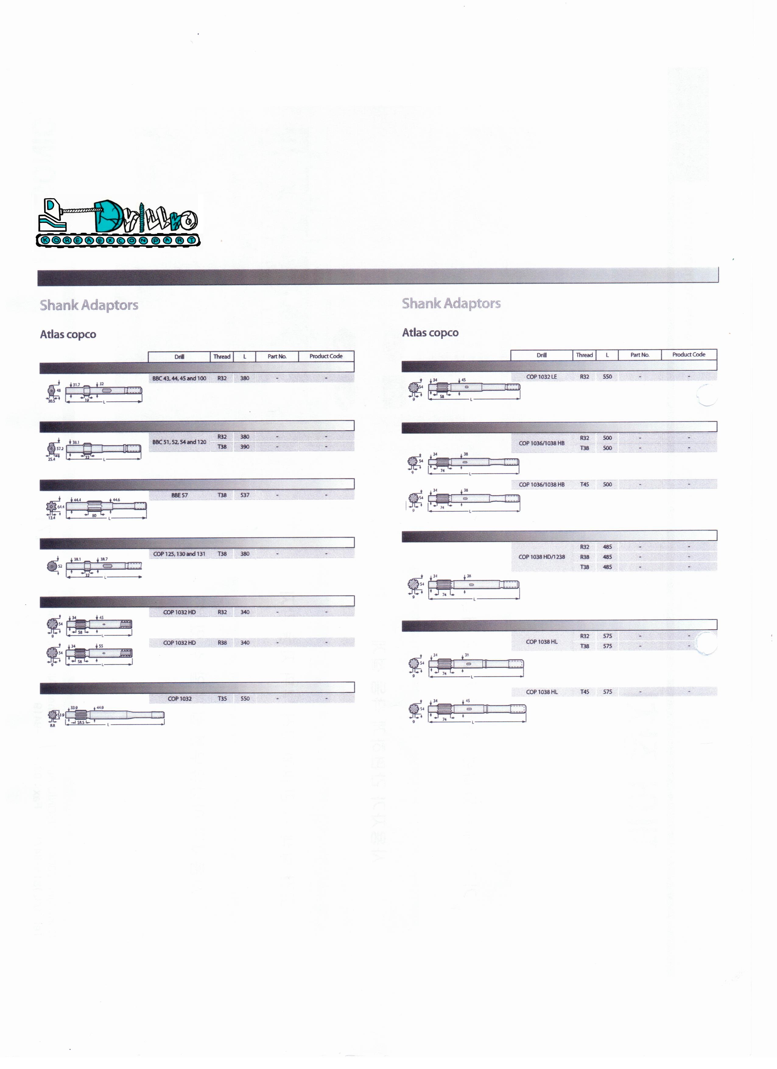 SPARE PARTS SHANK ADAPTER Used-17952027
