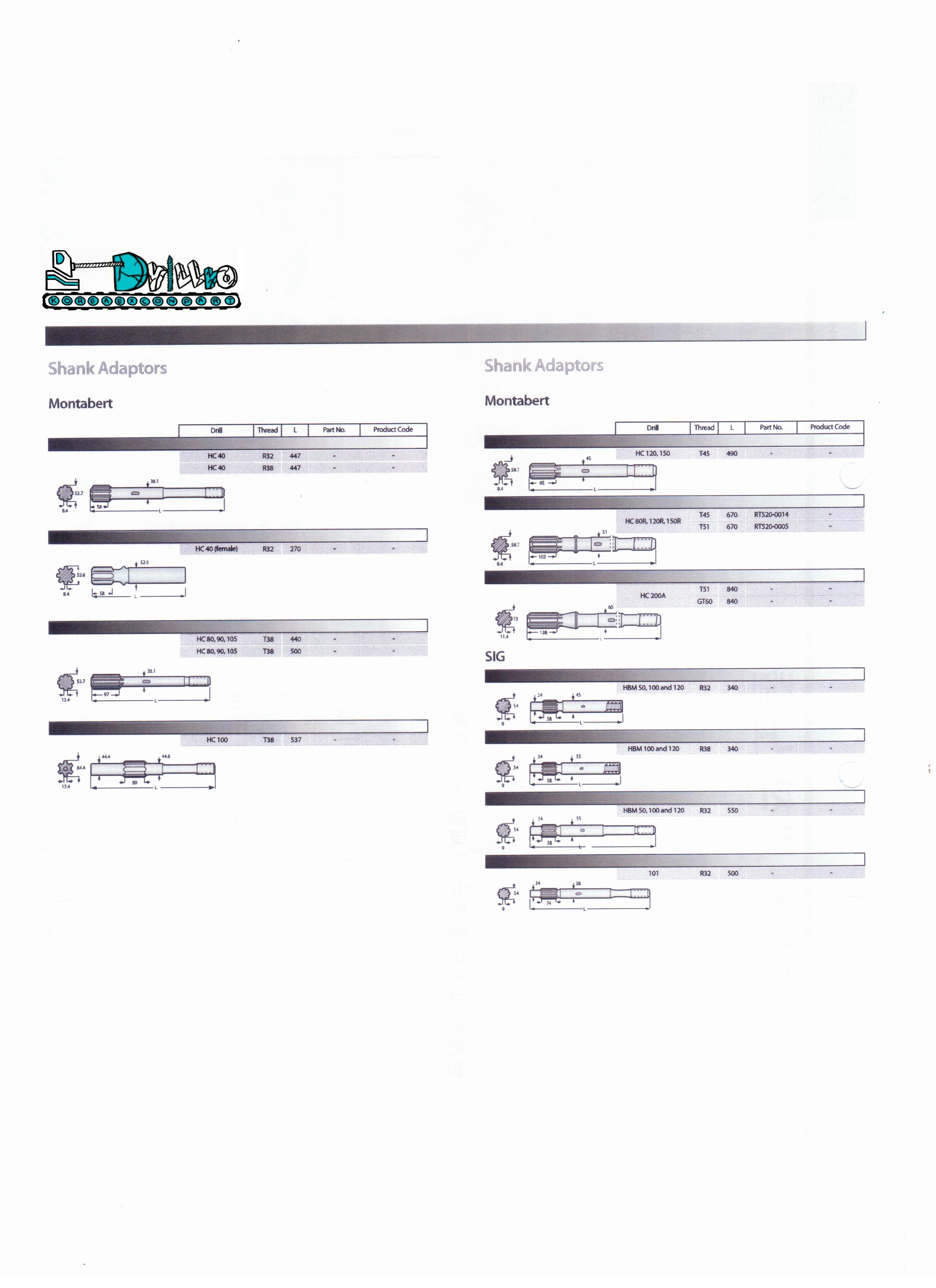 SPARE PARTS SHANK ADAPTER Used-17952032