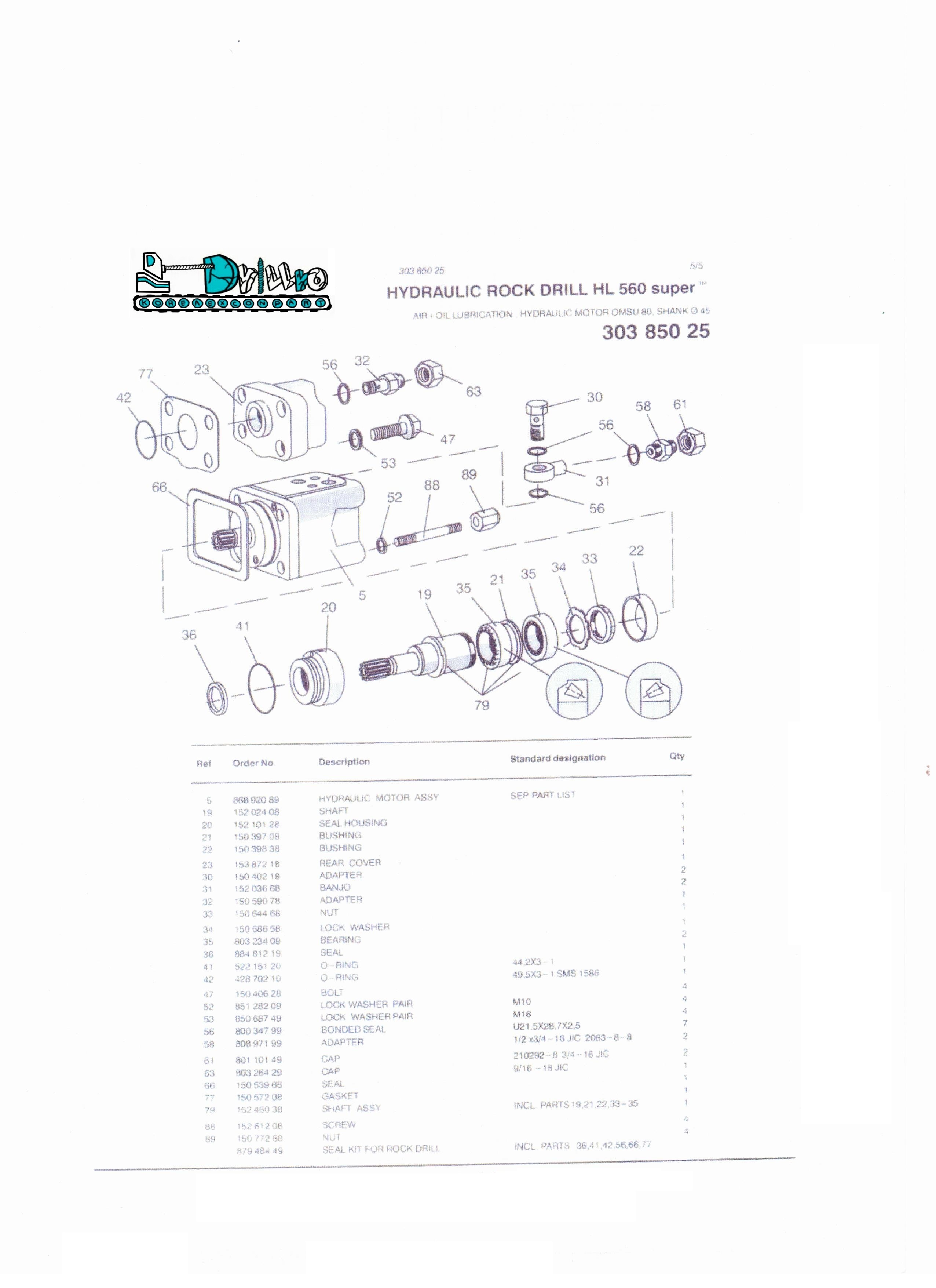SPARE PARTS HL500/510/560 Used-17952003