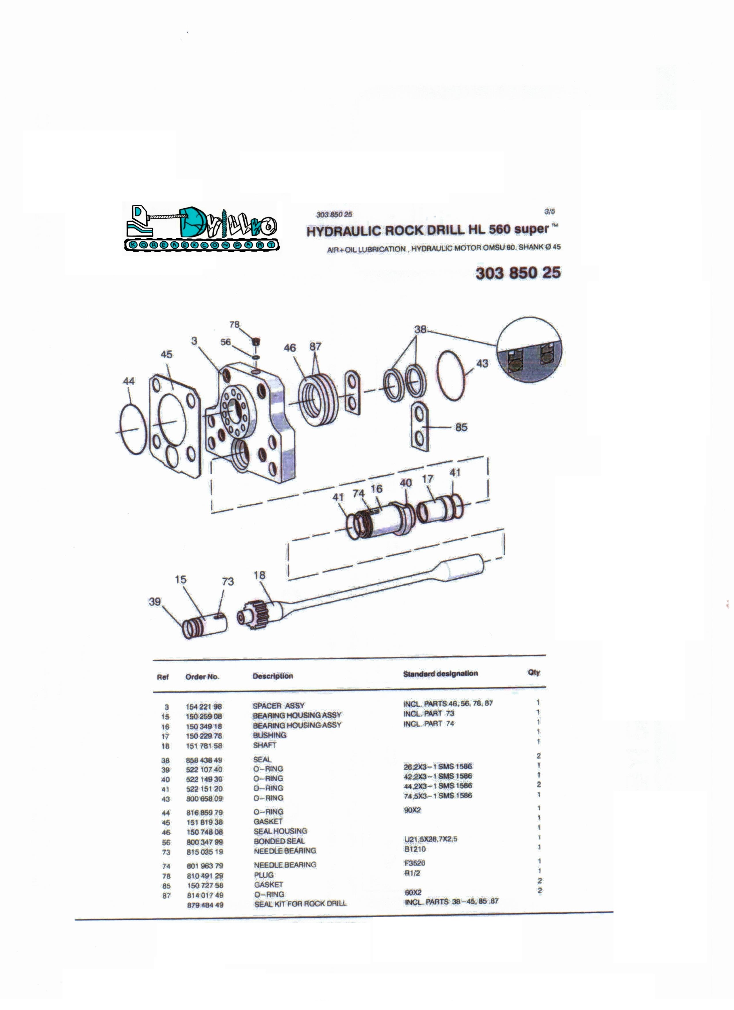 SPARE PARTS HL500/510/560 Used-17952001
