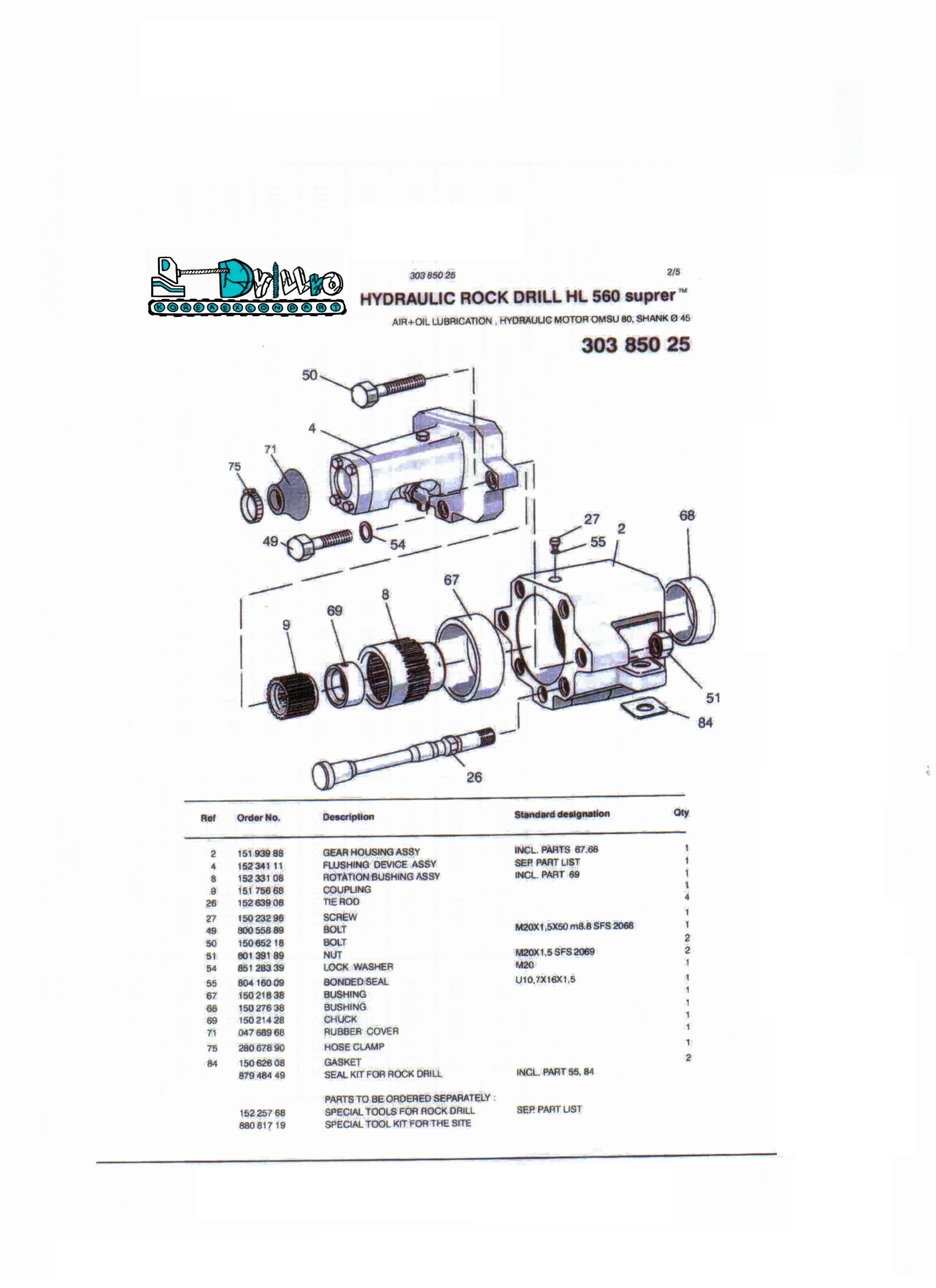 SPARE PARTS HL500/510/560 Used-17952002